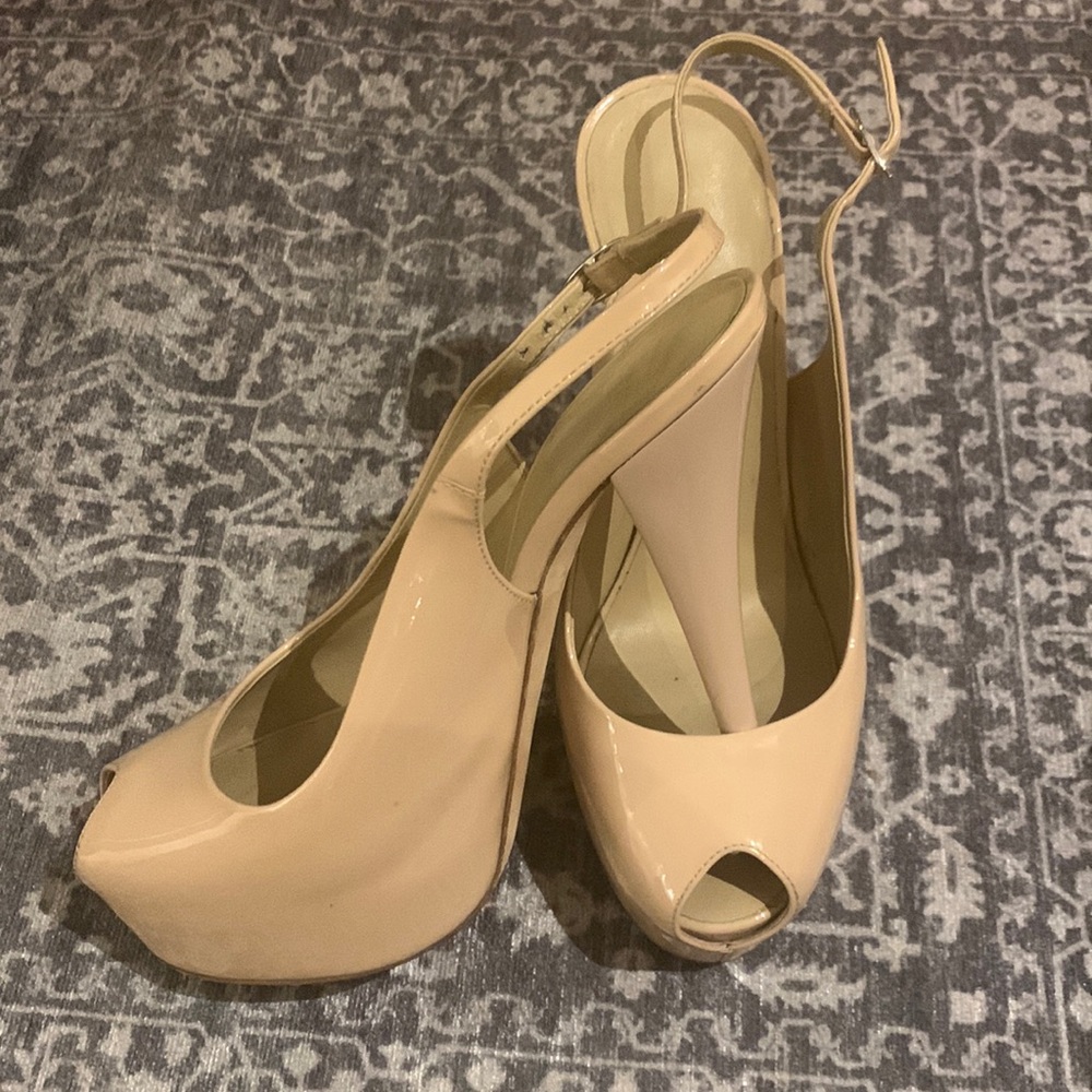 Giuseppe Zanotti Nude Peep Toe Slingback